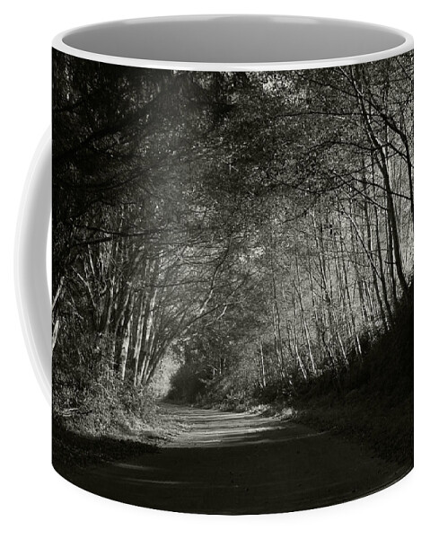 Landscape Coffee Mug featuring the photograph The Lighted Road by Kathleen Grace