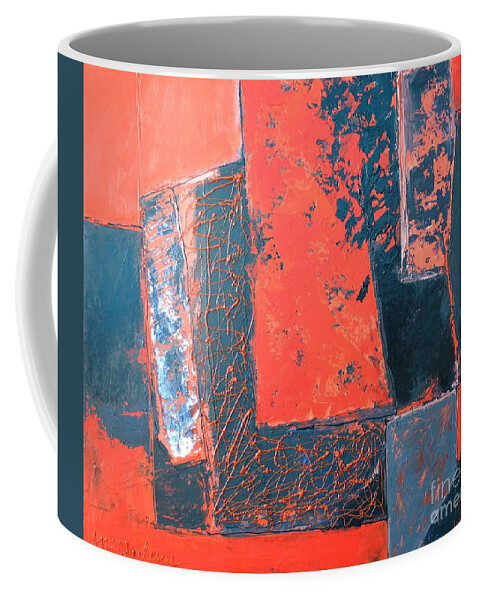 Abstract Coffee Mug featuring the painting The Ludic Trajectories Of My Existence by Ana Maria Edulescu
