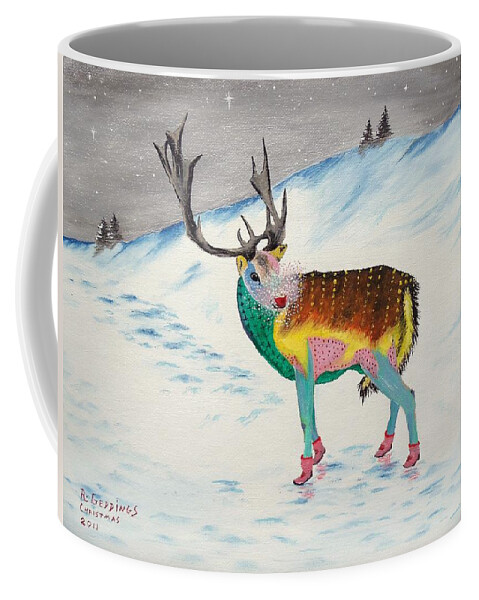 Art Coffee Mug featuring the painting The New Rudolph by Riley Geddings