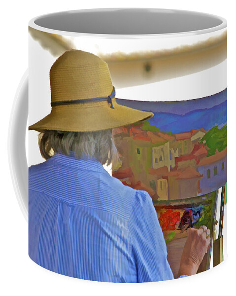 Cortona Coffee Mug featuring the photograph The Painter by David Letts