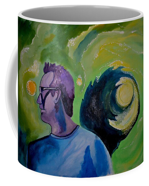 Music Coffee Mug featuring the painting The um Portal no two by Patricia Arroyo
