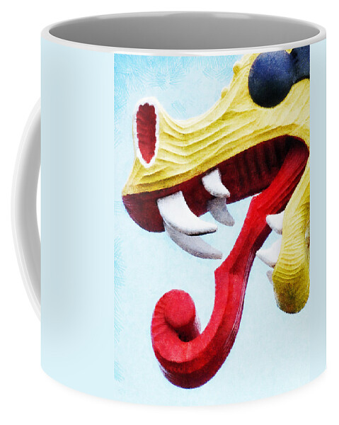 Hugin Coffee Mug featuring the photograph The Viking Dragon by Steve Taylor