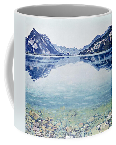 Lake Coffee Mug featuring the painting Thunersee von Leissigen by Ferdinand Hodler