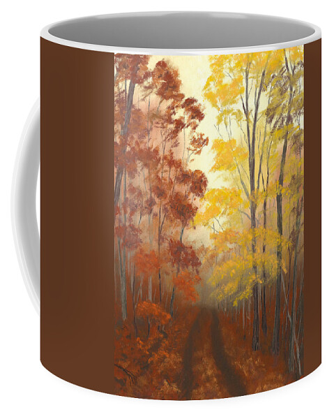 Ozark National Forest Coffee Mug featuring the painting Timber Road by Garry McMichael