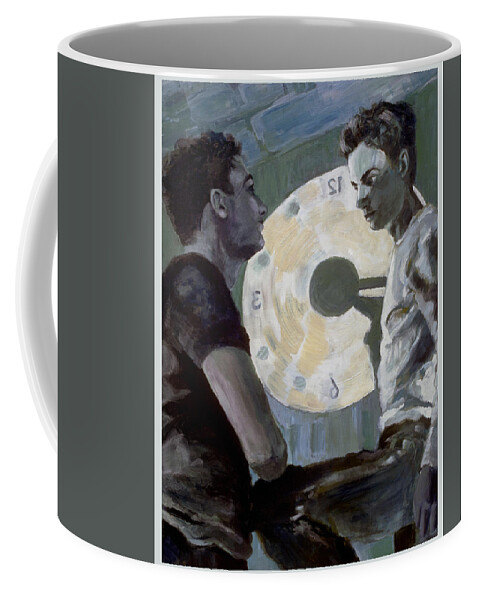 Two Boys Coffee Mug featuring the painting Time by Rene Capone