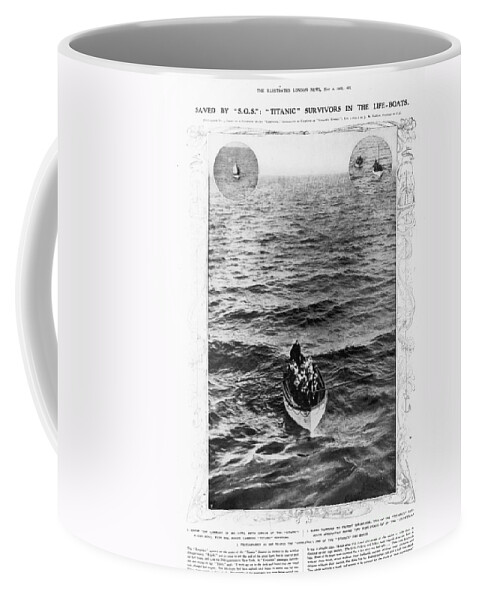 1912 Coffee Mug featuring the photograph Titanic: Life-boat, 1912 by Granger