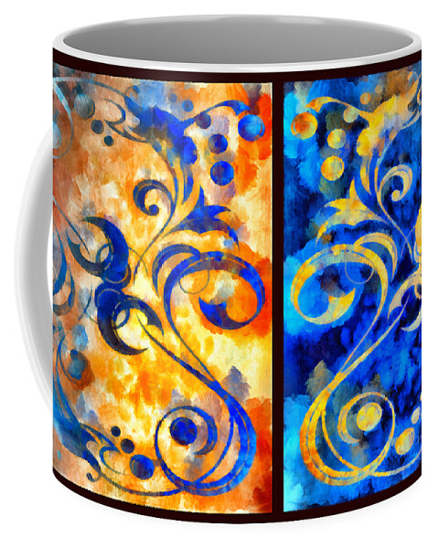 Harness Coffee Mug featuring the mixed media To Harness The Moon and The Sun by Angelina Tamez