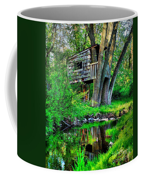 Treehouse Coffee Mug featuring the photograph Treehouse by the water by Nick Zelinsky Jr