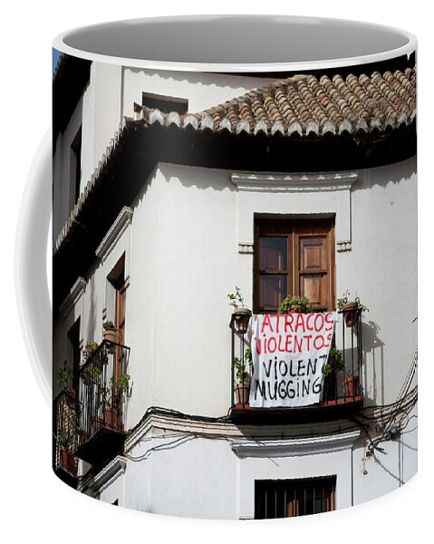 Granada Coffee Mug featuring the photograph Trouble in the Neighborhood by Lorraine Devon Wilke