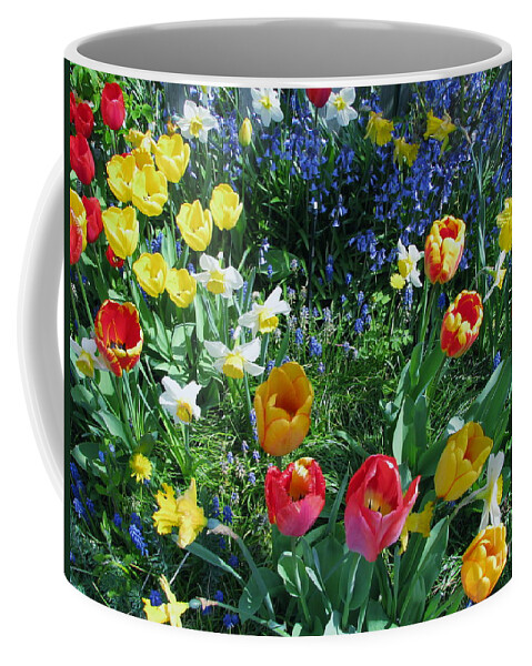 Flowers Coffee Mug featuring the photograph Tulips Dancing by Rory Siegel