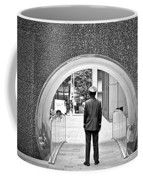 Door Man Coffee Mug featuring the photograph Tunnel Man by Gwyn Newcombe