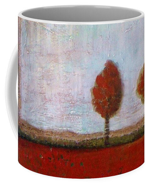 Landscape Coffee Mug featuring the painting Tuscany Red by Vesna Antic