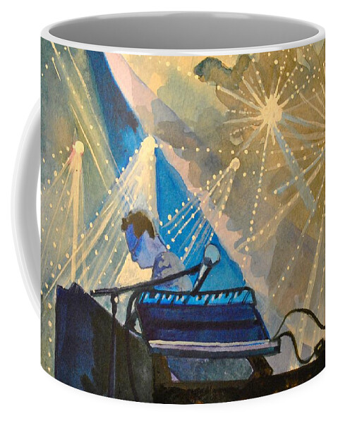 Umphrey's Mcgee Coffee Mug featuring the painting Umphre's Mcgee at the Pony by Patricia Arroyo