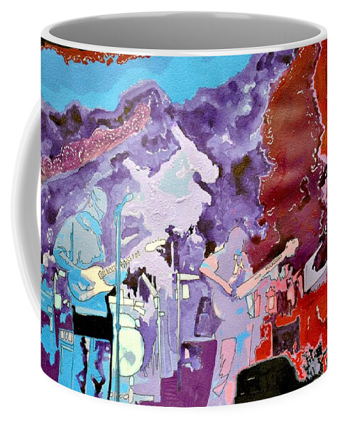 Music Coffee Mug featuring the painting Umphreys Trip by Patricia Arroyo