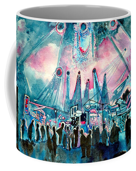 Music Coffee Mug featuring the painting Ums Inverted Special by Patricia Arroyo