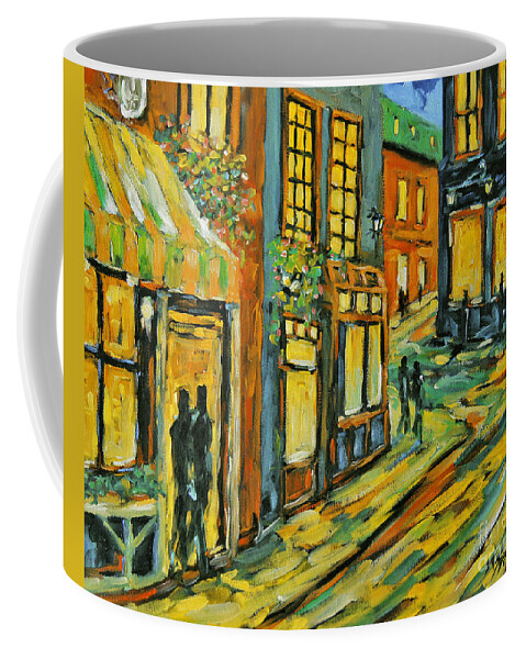 Canadian Artist Painter Coffee Mug featuring the painting Urban Lights by Prankearts by Richard T Pranke