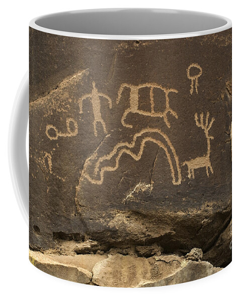 Utah Coffee Mug featuring the photograph Utah Petroglyphs 2 by Bob Christopher