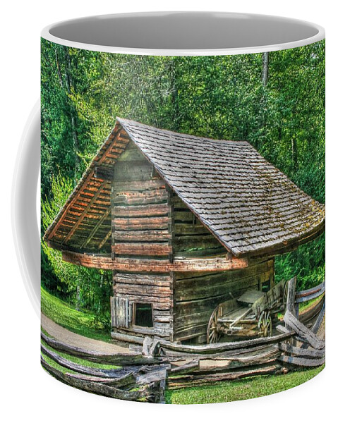 Shed Coffee Mug featuring the photograph Utility and Service by Barry Jones