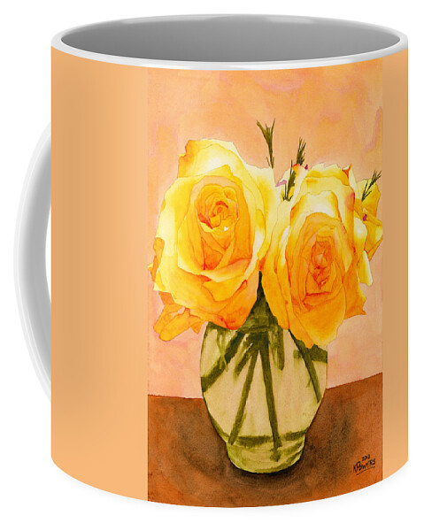 Rose Coffee Mug featuring the painting Valentine Surprise by Ken Powers