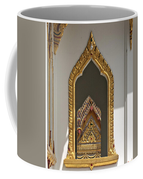 Bangkok Coffee Mug featuring the photograph Wat Yannawa Center Pavilion Window DTHB064 by Gerry Gantt