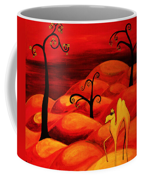 Camel Coffee Mug featuring the painting Wave by Mindy Huntress