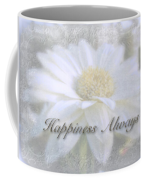 Wedding Coffee Mug featuring the photograph Wedding Happiness Greeting Card - White Gerbera Daisy by Carol Senske