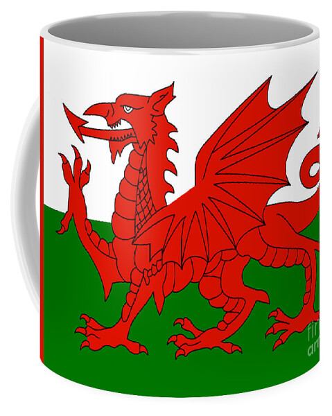 Wales Coffee Mug featuring the photograph Welsh national flag by Steev Stamford