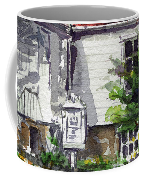Dickeysville Coffee Mug featuring the painting Wetheredsville Street by John D Benson