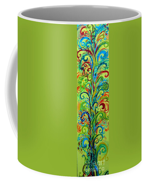 Tree Coffee Mug featuring the painting Whirlygig Tree by Genevieve Esson