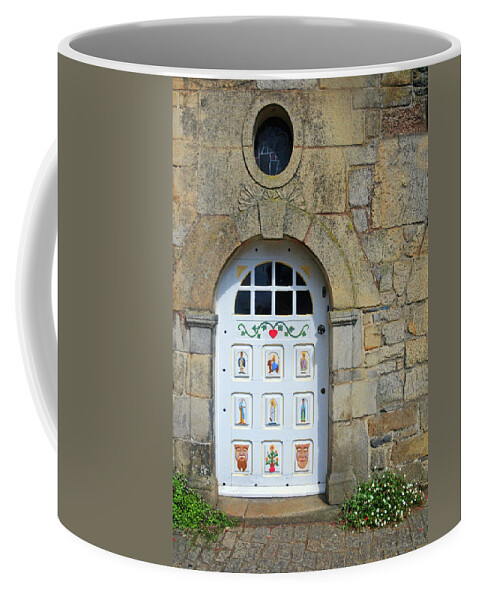 White Door Coffee Mug featuring the photograph White Door Provence France by Dave Mills