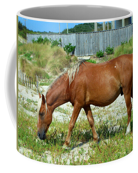 Wild Spanish Mustang Coffee Mug featuring the photograph Wild Blondie by Kim Galluzzo