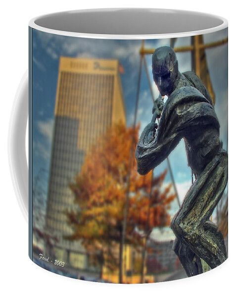 Scultpure Coffee Mug featuring the photograph Wind's Up by Farol Tomson