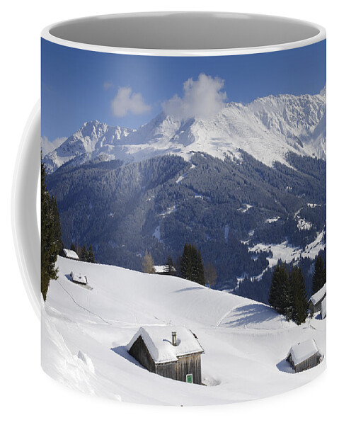 Winter Coffee Mug featuring the photograph Winter landscape in the mountains by Matthias Hauser