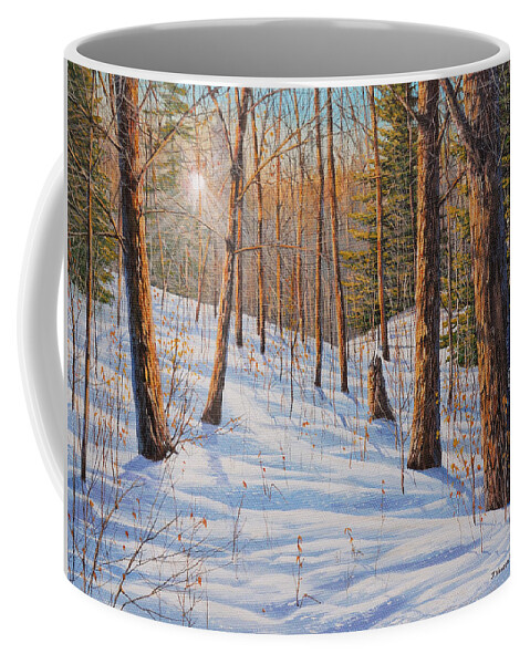 Jake Vandenbrink Coffee Mug featuring the painting Winter Light by Jake Vandenbrink