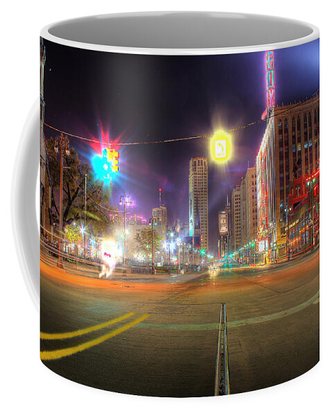King Kong Coffee Mug featuring the photograph Woodward Ave Detroit MI by Nicholas Grunas