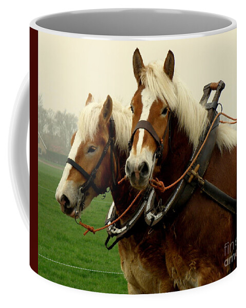 Horses Coffee Mug featuring the photograph Work Horses by Lainie Wrightson