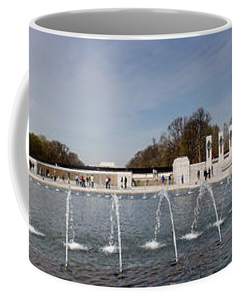 Americana Coffee Mug featuring the photograph World War II Memorial Panorama Washington DC by Thomas Marchessault