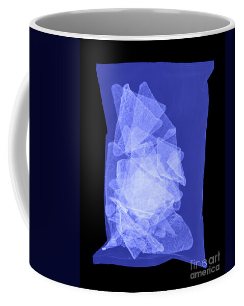 Xray Coffee Mug featuring the photograph X-ray Of A Bag Of Corn Chips by Ted Kinsman
