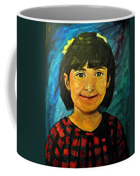 Young Girl 4 Coffee Mug featuring the pastel Young girl 4 by Amanda Dinan