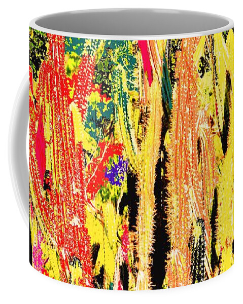 Cactus Coffee Mug featuring the digital art Bridgestone Cacti by Ian MacDonald