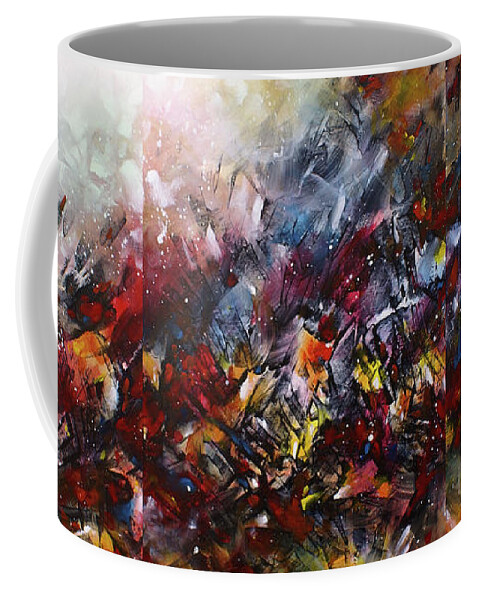 Abstract Coffee Mug featuring the painting ' Catastrophe ' by Michael Lang