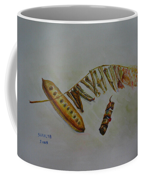 Grown Coffee Mug featuring the painting Growing To Be Grown by Sukalya Chearanantana