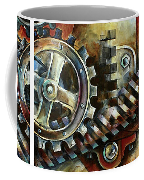 Mechanical Coffee Mug featuring the painting ' Harmony' by Michael Lang