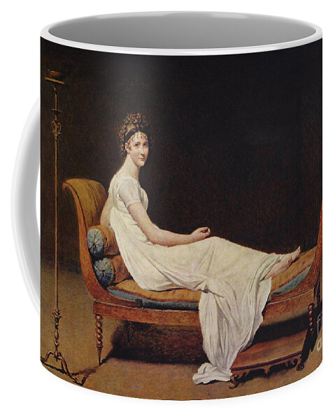 Jacques-louis David Coffee Mug featuring the painting Portrait of Madame Recamier by MotionAge Designs