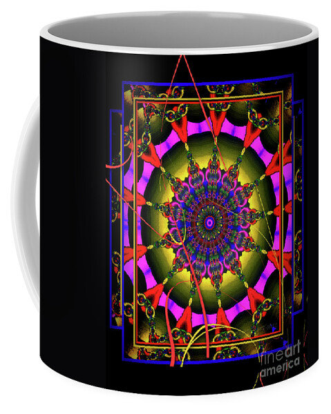 Mandala Coffee Mug featuring the digital art 002 - Mandala by Mimulux Patricia No