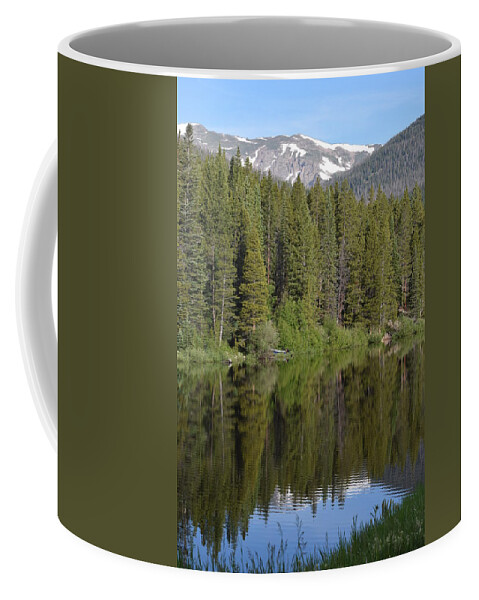 Blue Coffee Mug featuring the photograph Chambers Lake Hwy 14 CO by Margarethe Binkley