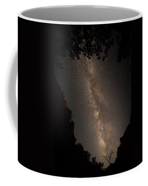 Milkyway Coffee Mug featuring the photograph A Dark Night In Zion Canyon #3 by David Watkins