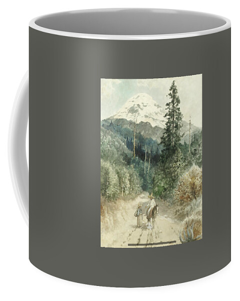 August LÖhr (german Coffee Mug featuring the painting A view of Popocatepetl by MotionAge Designs