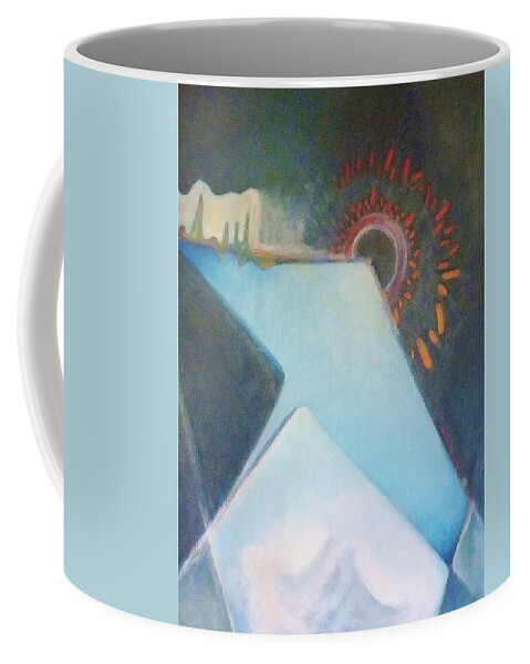 Abstract Coffee Mug featuring the painting Act Of Creation by Denise F Fulmer