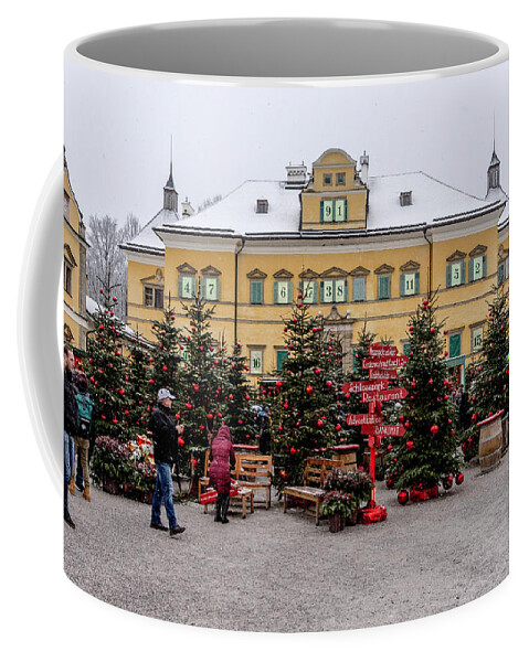 Hellbrunn Coffee Mug featuring the photograph Advent market Hellbrunn #1 by Wolfgang Stocker